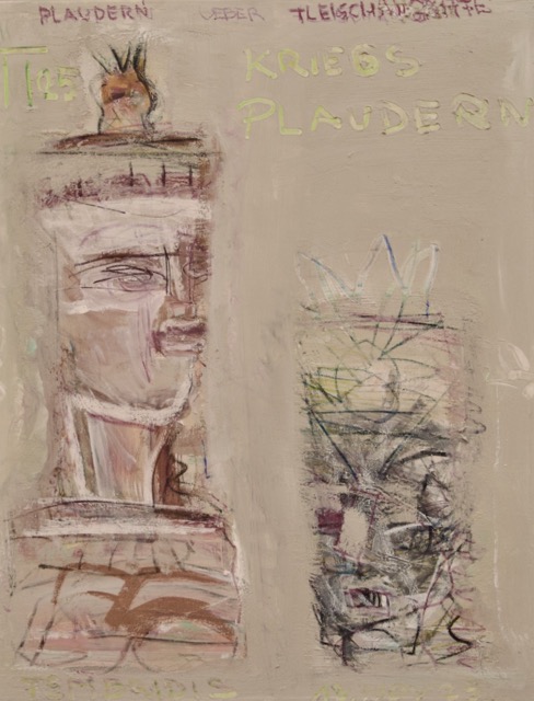 „PLAUDERN UEBER FLEISCHANGRIFFE“, Leinwand 2025, 80x100cm.jpeg